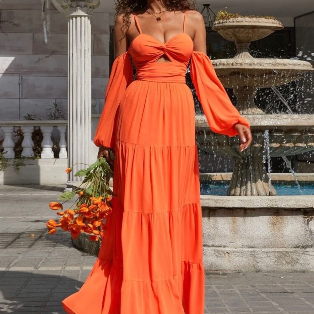 Orange summer dress
